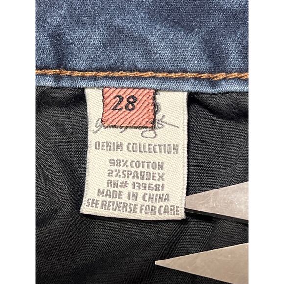 ABS Allen Schwartz Jeans Womens 28 Blue Skinny Stretch Dark Wash Denim - Picture 7 of 13